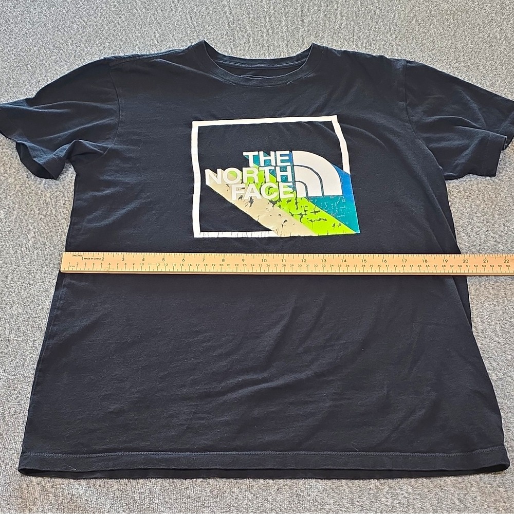 The North Face Mens Black Graphic Logo Crew Neck Short Sleeve T-Shirt Size M